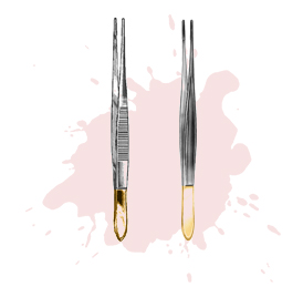 Dressing & Tissue Forceps with tungsten carbide
